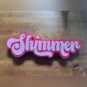 Pink and Red Shimmer Wall Decor Sign